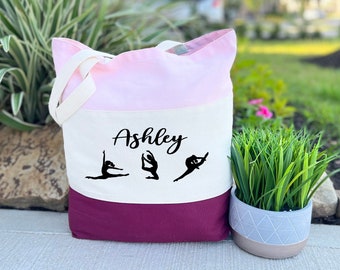 Personalized Gymnastics Tote Bag, Gymnastics Gifts, Gymnastics Bag, Gymnastics Bag Gift, Gymnastics Bag for Girls, Personalized Women Bag