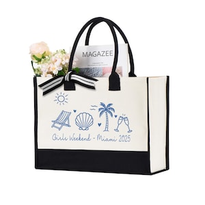Girls Weekend Tote,Girls Trip 2025 Tote Bag,Custom  Girls Weekend,Road Trip Tote Bags,Girls Trip,Girls Trip Party Bag,Girls Travel Group Bag