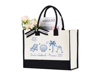 Girls Weekend Tote,Girls Trip 2025 Tote Bag,Custom  Girls Weekend,Road Trip Tote Bags,Girls Trip,Girls Trip Party Bag,Girls Travel Group Bag