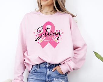 Breast Cancer Survivor Sweatshirt, Faith Sweatshirt Christian Apparel, Cancer Ribbon Sweatshirt, Hope Sweatshirt, Breast Cancer Hoodie