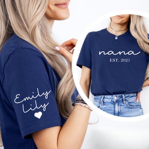 Custom Nana Shirt, Personalized Nana Est. Shirt, Nana Gift Tees, Kids Names Shirt,Nana Gift Shirt,Gift For Best Nana Shirt,New Nana T-shirts