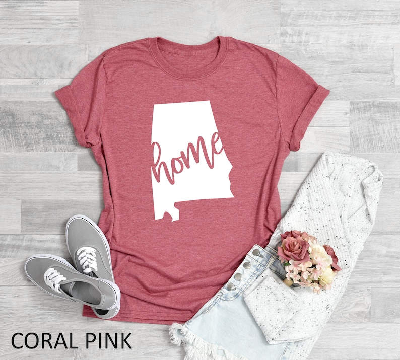 Alabama Home Shirt , Unisex Fit Tee , State Pride ,Alabama State T-shirt , Graphic Tee ,Sweet Home Alabama ,Alabama State Shirt Gift image 4