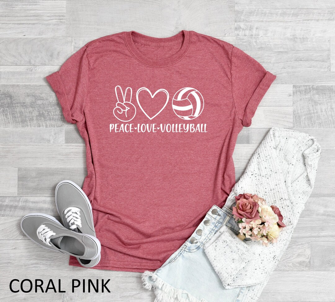 Peace Love Volleyball Shirt, Volleyball Shirt, Volleyball Mom T-shirt ...