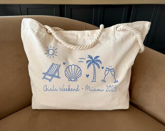 Girls Weekend 2025, Girls Trip Tote Bag, Girls Vacation, Custom Girls, Girls Trip Gifts ,Girls Party Bag, Bachelorette Bags, Friend Gift
