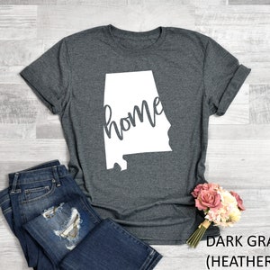 Alabama Home Shirt , Unisex Fit Tee , State Pride ,Alabama State T-shirt , Graphic Tee ,Sweet Home Alabama ,Alabama State Shirt Gift image 3