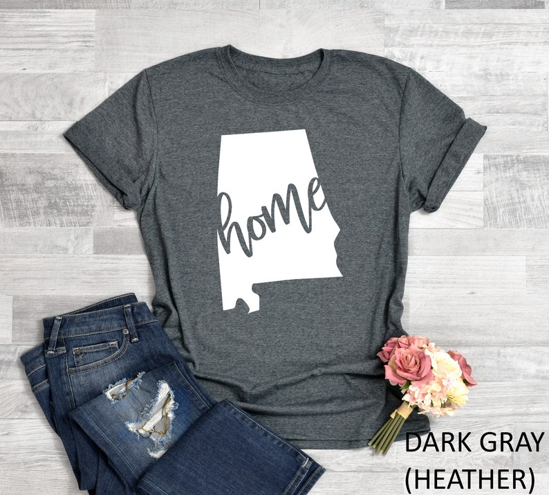 Alabama Home Shirt , Unisex Fit Tee , State Pride ,Alabama State T-shirt , Graphic Tee ,Sweet Home Alabama ,Alabama State Shirt Gift image 3