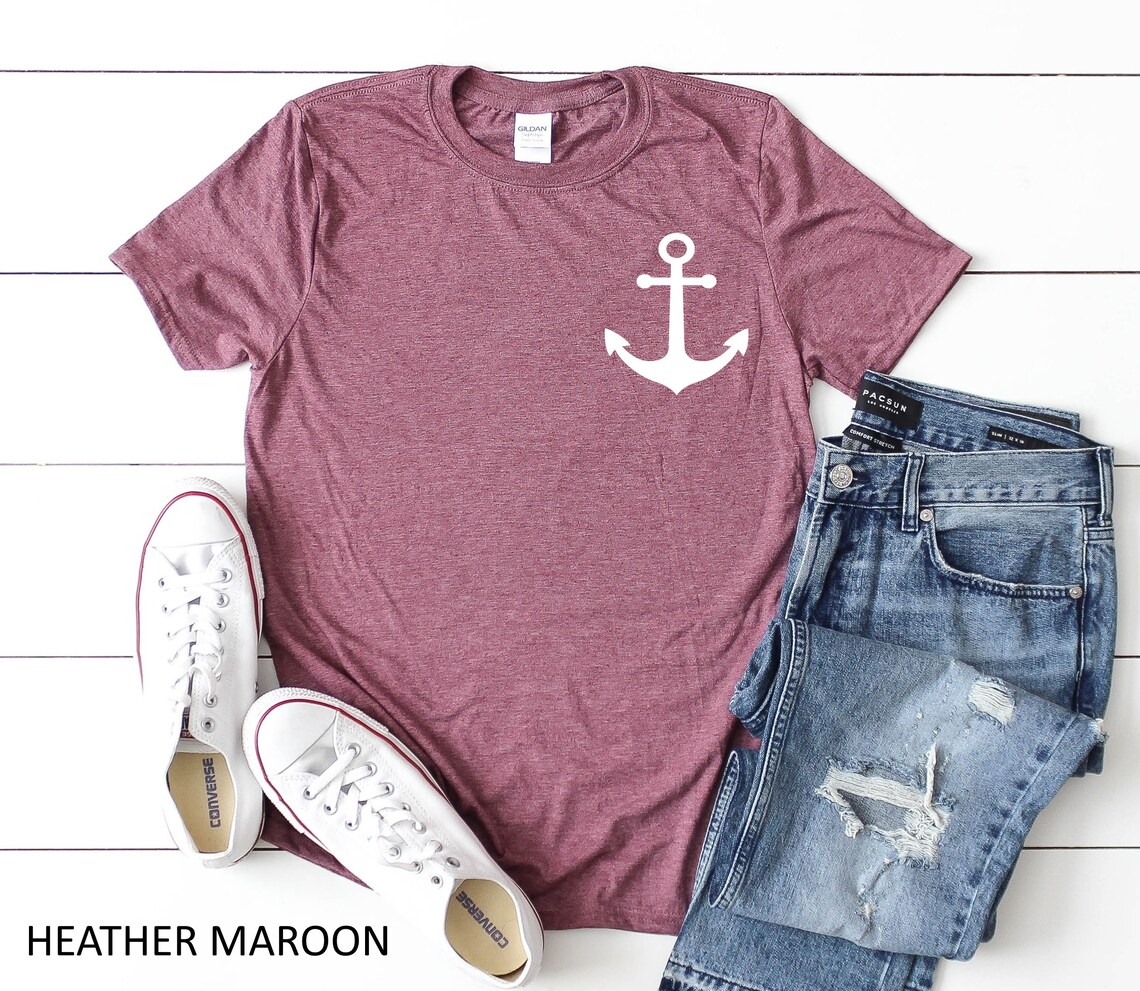 Anchor Shirt Anchor TShirt Summer Shirt Beach Tee Anchor Etsy
