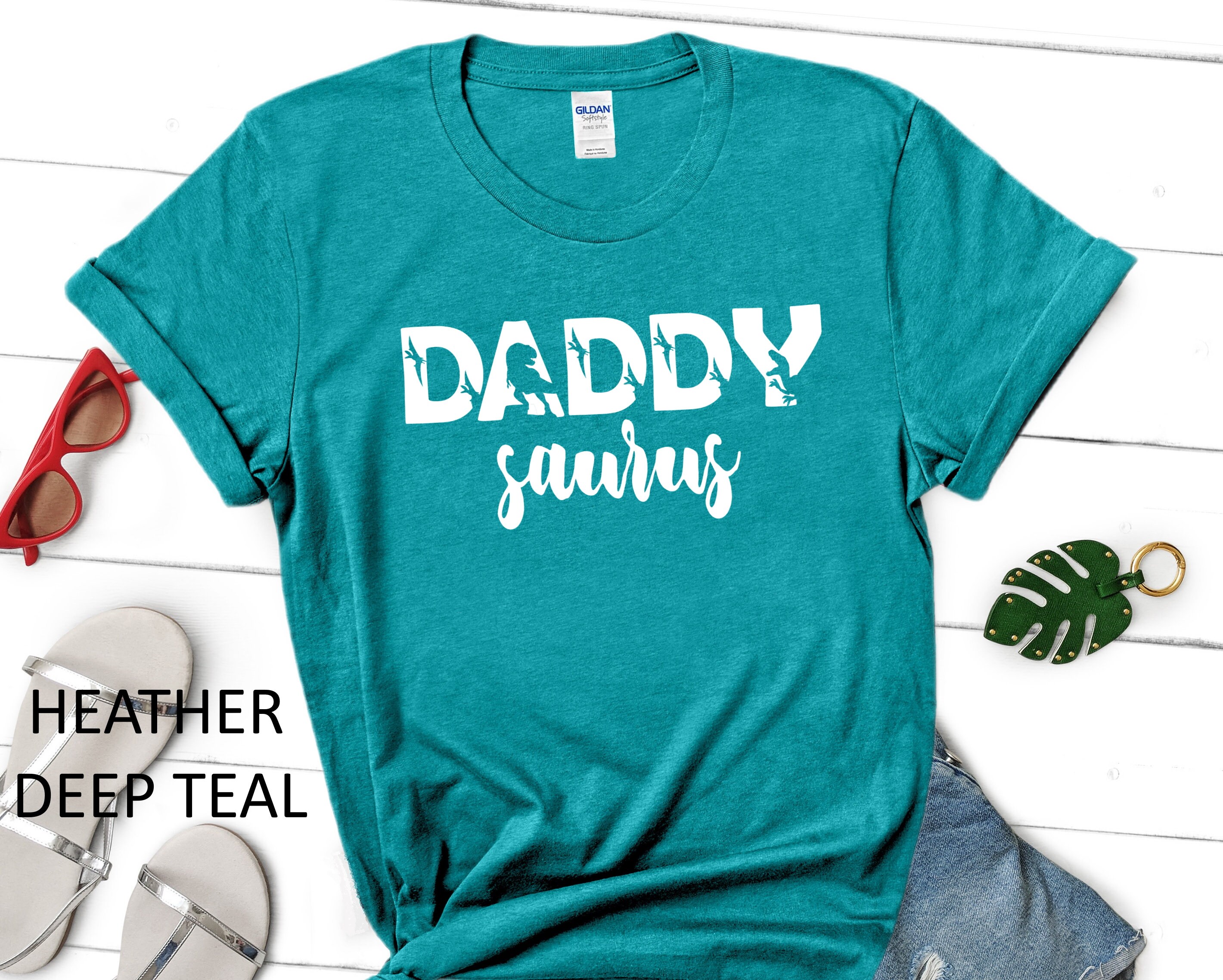 Camiseta daddy Saurus camisa de dinosaurio de papá camisa de Etsy España
