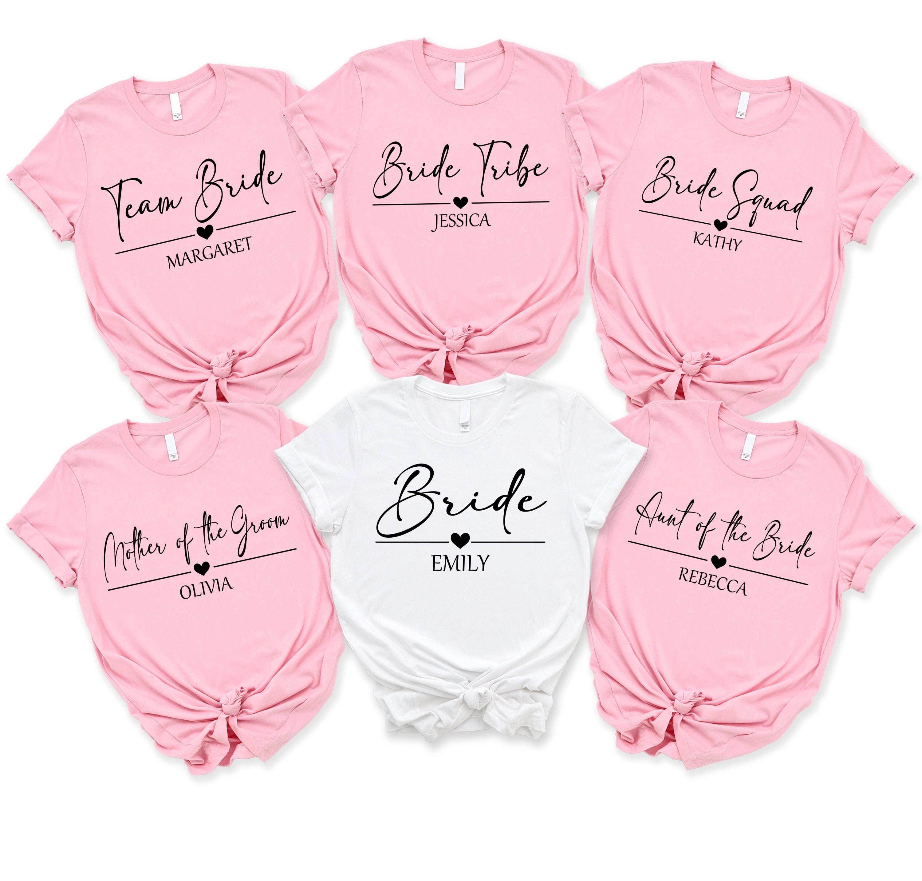 Custom Team Bride Tshirt,bachelorette Party Shirt,personalized Bride ...