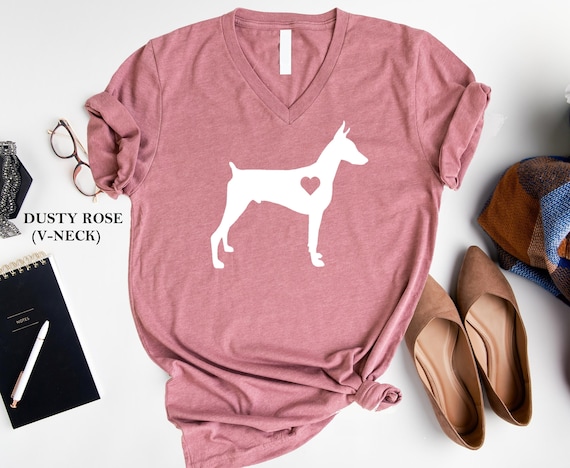 Doberman Shirt, Dog Mom Tee, Heart Dog Graphic, Breed Lover Apparel