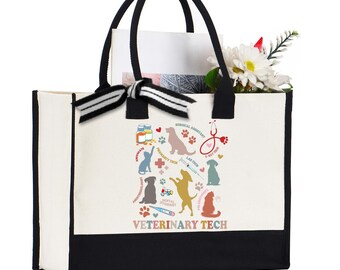 Vet Tech Tote Bag, Veterinarian Technician Gift, Veterinary Technician Tote Bag, Vet Tech Week Gift, Vet Tech Gift, Vet Tech Student Bag