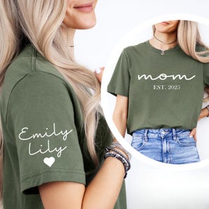 Custom Mom Gift, Personalized Mom Tshirt, Mom Gift Shirts, Custom Mom Shirt, Mom Bday Gift Idea, Gift For Best Mom Shirt, Kids Names Shirt