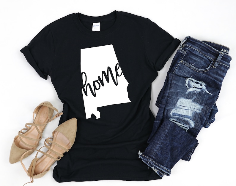 Alabama Home Shirt , Unisex Fit Tee , State Pride ,Alabama State T-shirt , Graphic Tee ,Sweet Home Alabama ,Alabama State Shirt Gift image 2