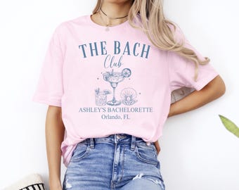 Custom Beach Bachelorette Party T-shirt,Custom Bride Shirt,Personalized Bride Shirt,Bride Gift,Bachelorette Shirt,The Bach Club Bachelorette