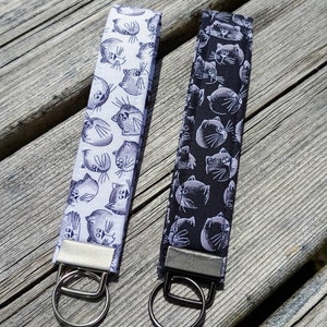 Feline Collection Key Fobs - Keychain with Cats - Cat Key Fob Wristlet