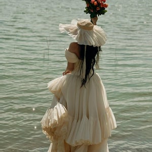 white low back dress Magnus White Tie Back Maxi Dress - US 14 main image 1