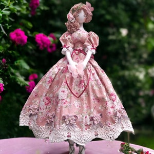 Premium Linen Heirloom Stuffed Princess Doll - Woodland Art Dolls - Hand Sew Floral Boy Girl Doll Gift For Her Christmas Birthday Newborn