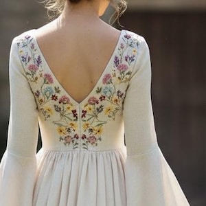 boho dresses simple solid colors Women's Linen Bohemian Style Solid Color Casual Simple Maxi Long Dress
