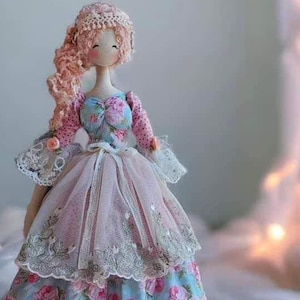 Victorian inspired Soft rag fabric doll Premium Linen Princess Doll Collection -  Gift For Her Christmas Birthday Newborn