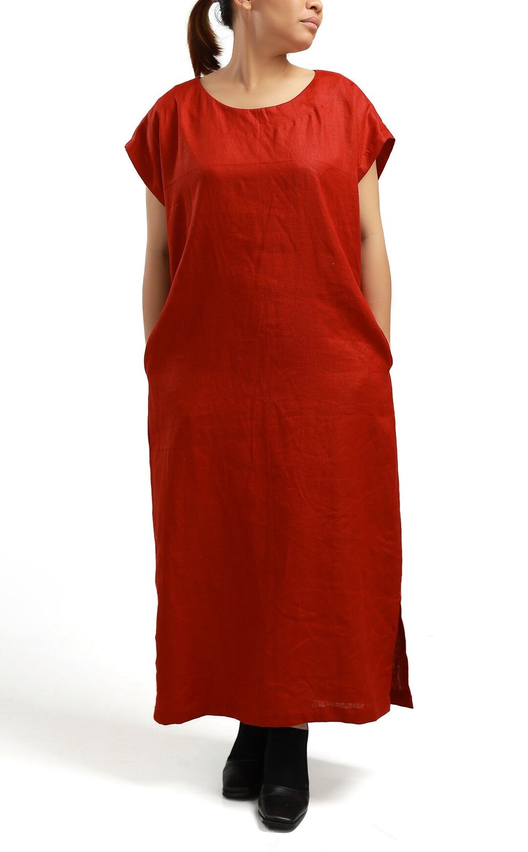 LINEN DRESS / Linen Long Dress / Linen Dress for Woman / Autum - Etsy
