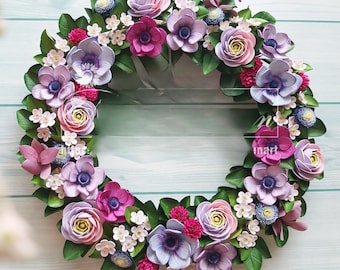 Quilling Art bloemenkrans: ingelijste ambachtelijke wanddecoratie papier