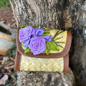 Tiny Cuties Münzgeldbörse mit Band Stickerei Gadern Party Accessoire - Boho Chic formelles Event Abschlussgeschenk, personalisierte Geschenke für sie