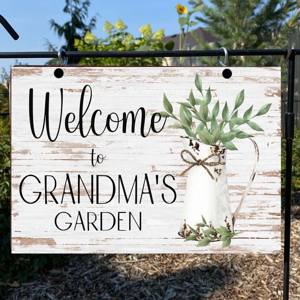Grandmas Garden Sign Etsy