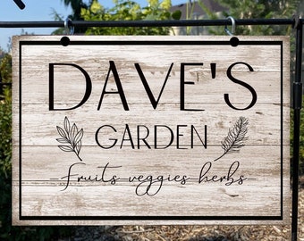 Personalized garden sign,Garden sign metal,Personalized gift for dad,Garden sign personalized metal,Dads garden sign,Garden sign hanging