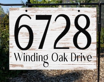 Metal address sign, Address sign for yard, House number sign metal, House number sign for yard, Lamp post address sign, Welcome sign