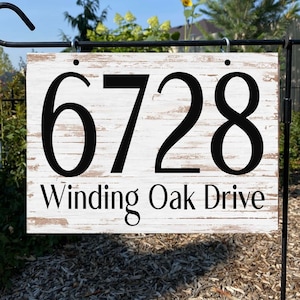 Metal address sign, Address sign for yard, House number sign metal, House number sign for yard, Lamp post address sign, Welcome sign