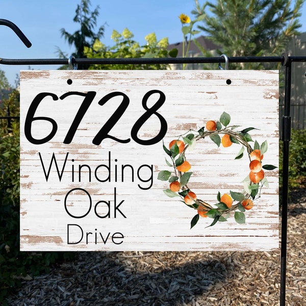 Lamp Post Hanging Address Sign Etsy