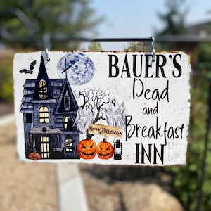 Personalized Halloween sign, Halloween porch decor, Halloween porch decorations, Outdoor Halloween sign, Personalized Halloween decor,Spooky