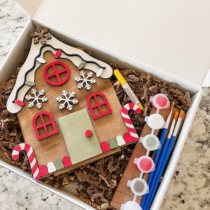 Christmas DIY kit, Christmas DIY ornament kit, Gingerbread house kit, Christmas DIY paint kit, Christmas diy craft, Christmas diy gifts