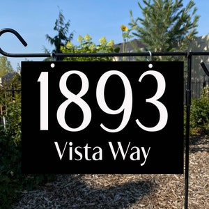 Metal address sign, Address sign for yard, House number sign metal, House number sign for yard, Lamp post address sign, Welcome sign
