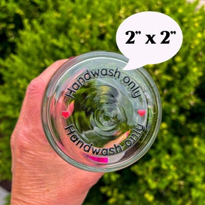 10, 20 or 50 pcs hand wash only UV DTF stickers for handmade glasses by the sheet, no heat needed, ready to ship, cup care stickers image 7
