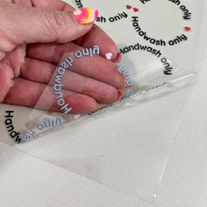 10, 20 or 50 pcs hand wash only UV DTF stickers for handmade glasses by the sheet, no heat needed, ready to ship, cup care stickers image 9