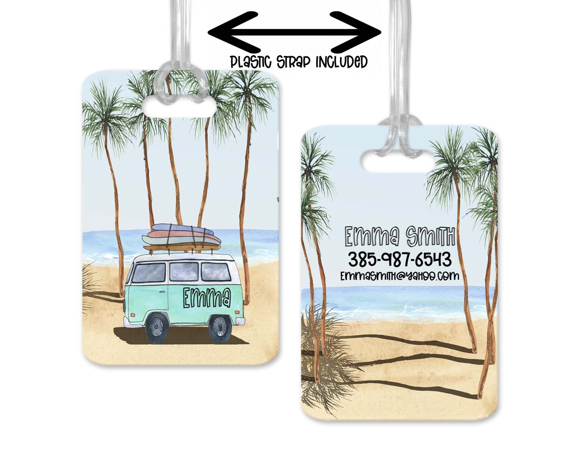 Personalized Beach Luggage Tag, Girls Trip Gift - Etsy Israel