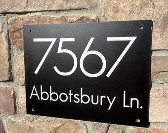 Modern address sign,Address number sign,House number sign,House number sign for yard,Address sign for house,House number plaque,Address sign
