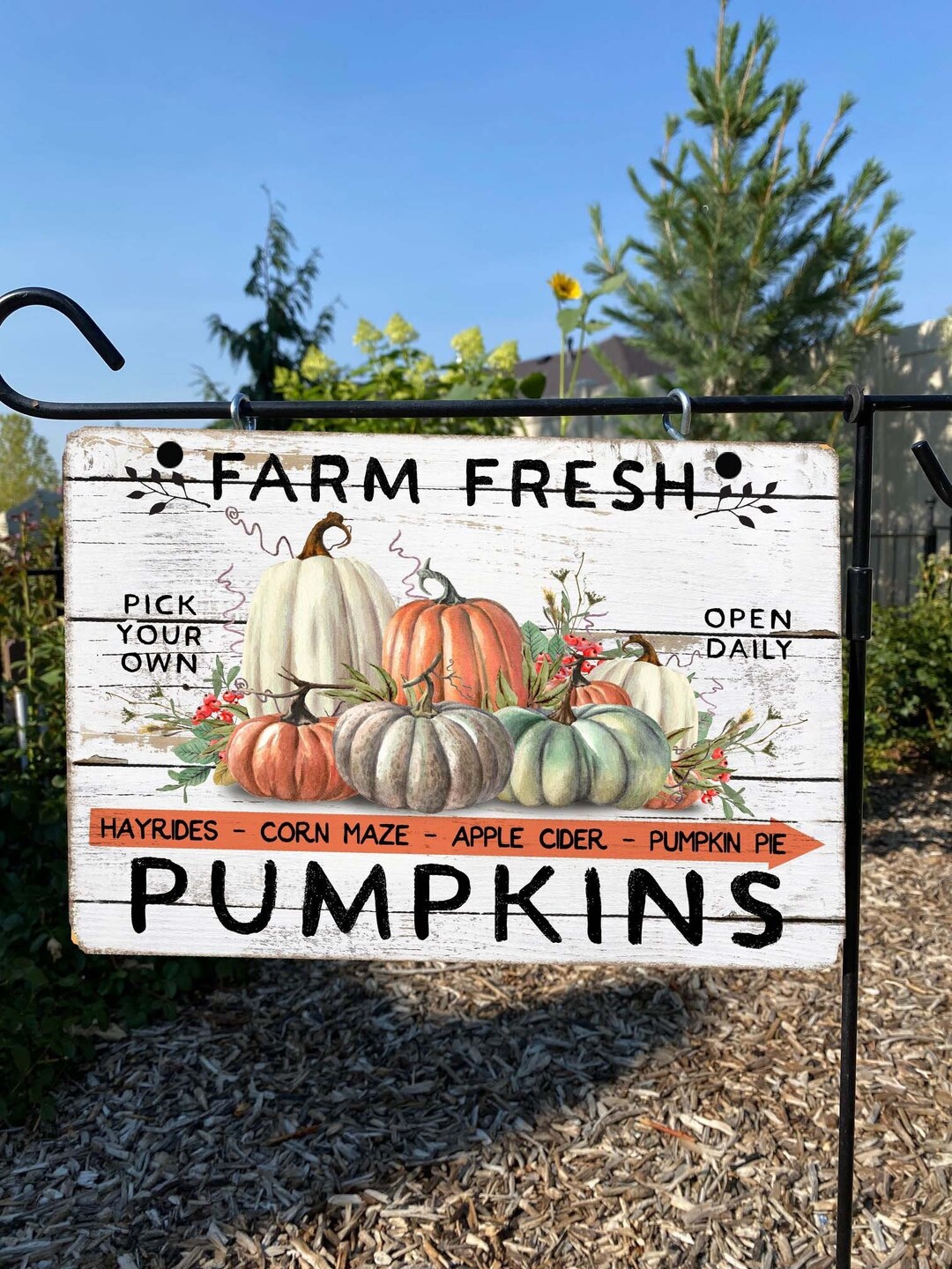 Outdoor Fall Decorations, Farm Fresh Pumpkin, Outdoor Fall Decor