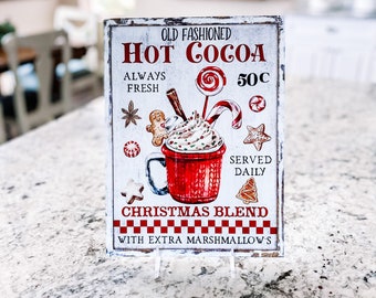 Cocoa bar decor, Hot chocolate sign, Hot chocolate decor, Hot cocoa sign, Hot cocoa bar, Hot cocoa decor, Indoor Christmas sign