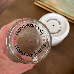 10, 20 or 50 pcs hand wash only UV DTF stickers for handmade glasses by the sheet, no heat needed, ready to ship, cup care stickers image 5