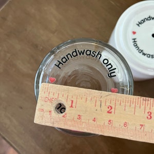 10, 20 or 50 pcs hand wash only UV DTF stickers for handmade glasses by the sheet, no heat needed, ready to ship, cup care stickers image 4