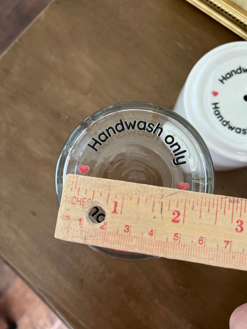 10, 20 or 50 pcs hand wash only UV DTF stickers for handmade glasses by the sheet, no heat needed, ready to ship, cup care stickers image 4