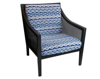 Custom Outdoor Cushion Slipcover - Blue Tribeca Cushion Cover