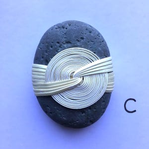 Zen Stone, Rock paperweight,  Wheel, doorstop, wrapped rock, meditation rock