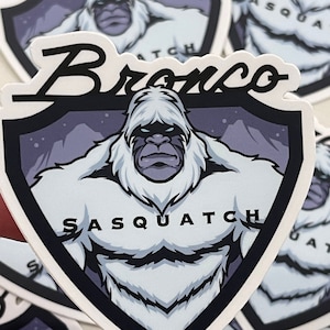 Bronco classic  script  Vinyl Sticker // ford bronco Sasquatch  sticker decal