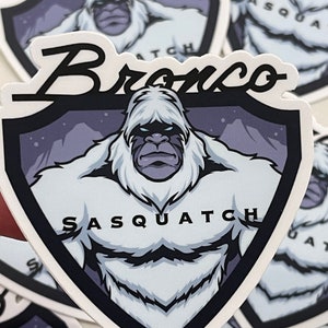 Bronco classic  script  Vinyl Sticker // ford bronco Sasquatch  sticker decal