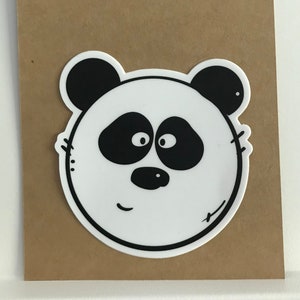 Autocollant en vinyle d’ours Panda // autocollant mignon // Autocollant d’ours Panda