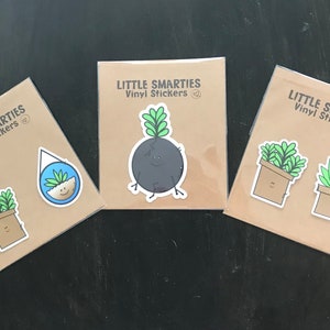 Ensemble d’autocollants en vinyle succulent // Ensemble d’autocollants de plantes de 2 packs // ensemble d’autocollants de plantes mignons
