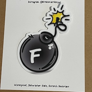 f bomb Sticker // fuck vinyl Sticker // punny Sticker // rude Sticker // lustiger Sticker fuck bomb Sticker